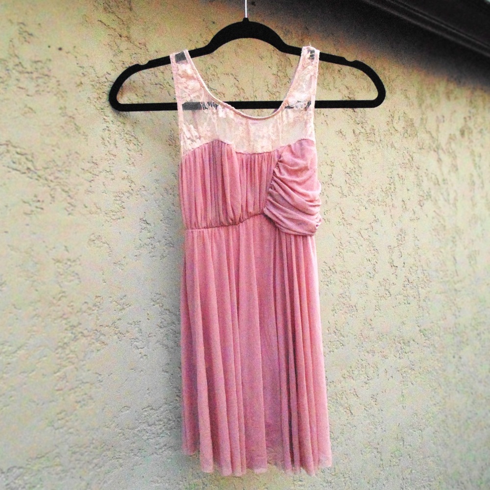 Light pink & lace contemporary kids dance costume